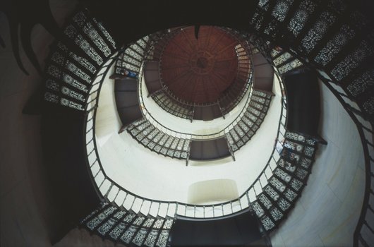 Aufstieg im Jagdschlo&szlig; Granitz