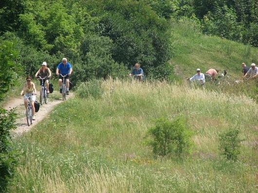 Radweg zur Burgruine Rudno