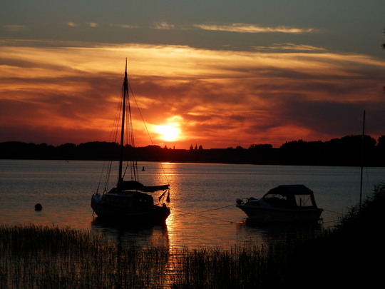 Sonneuntergang in Waren