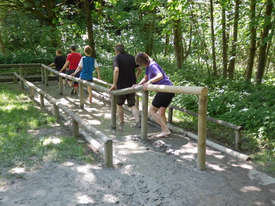 Barfu&szlig;pfad mit Matsche