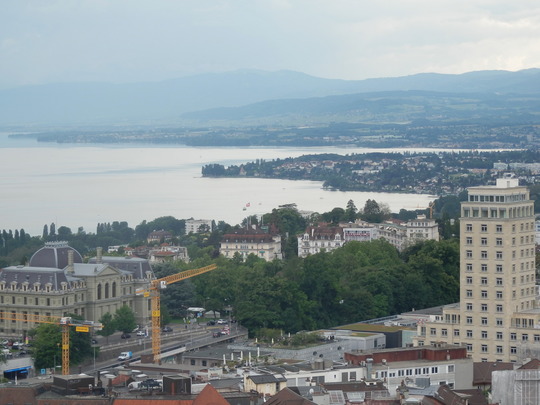Lausanne: Blick &uuml;ber das Nordufer des Genfer Sees