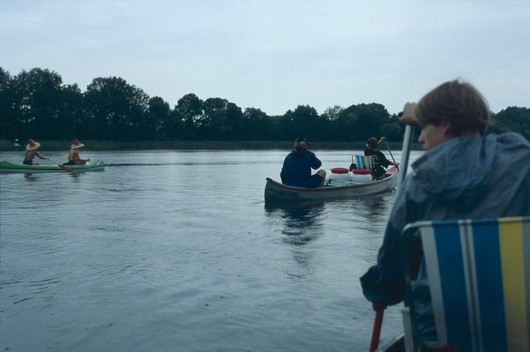 Paddeln im Regen